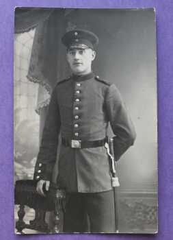 Foto Ansichtskarte AK Soldat 1915 Heilbronn Photo Atelier Alex Wendnagel
